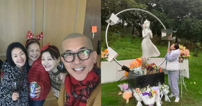 S媽赴大S金寶山雕像訴思念 承諾守護外孫平安成長