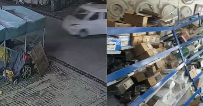 合肥燈具店遭失控私家車衝入撞爛 店主5年間唯一一次提早收工避一劫