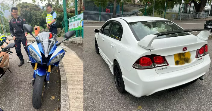 警方打擊非法改裝及超速等  查49輛私家車及電單車扣留7部