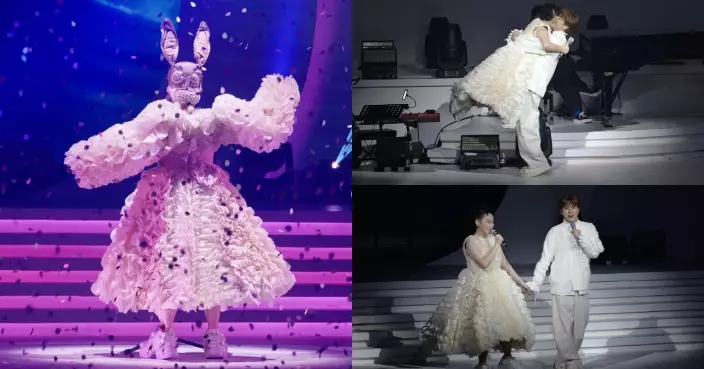 王菀之澳門演唱會驚喜連連 皇上張敬軒突襲上台抱起「皇后」