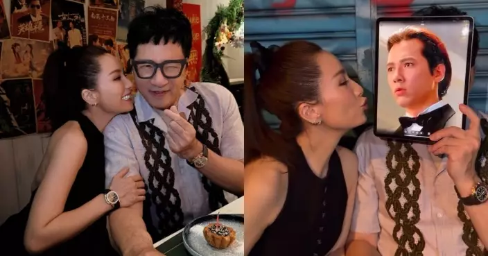 胡蓓蔚拍片慶與單立文結婚18周年 「侯賽因」驚喜現身？！