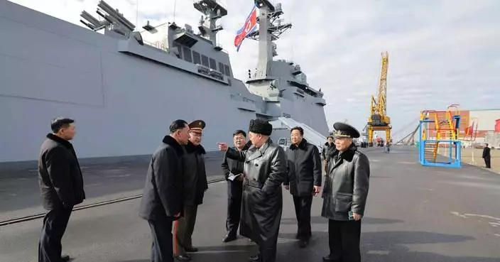 金正恩視察新型驅逐艦 誓言加快海軍核武裝備