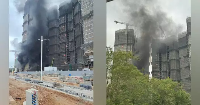 上水古洞一個地盤起火120多人自行疏散　無人受傷