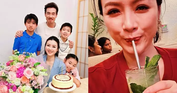 陳豪送鮮花蛋糕賀老婆45歲生日 陳茵媺獲囡囡廣東話祝壽最開心