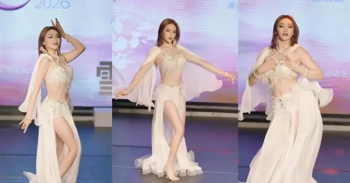 關嘉敏肚皮舞比賽奪雙冠 閃耀舞衣展現優雅神態