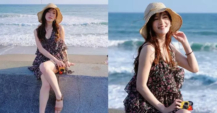 陳嘉倩周末拍拖遊謙倉 海邊踢水偷拍學生緬懷青春