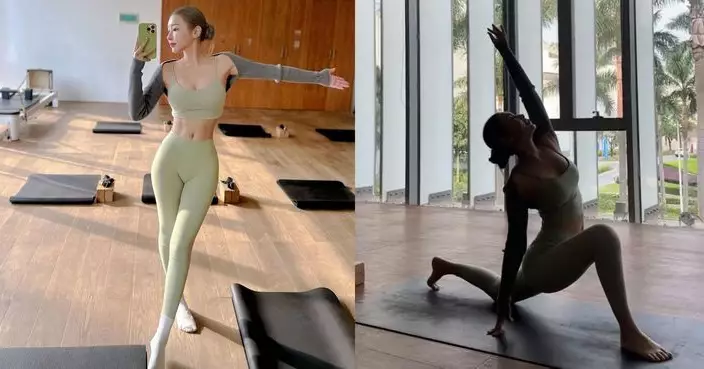 「魔鬼胸」蔚雨芯做瑜伽派福利 32D上圍螞蟻腰震撼眼球