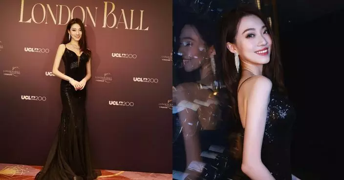 「鋼琴女神」謝淑怡閃鑽吊帶裙晒香肩 側身回眸氣場全開