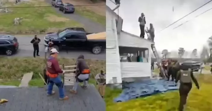 網傳美外勞屋頂作業遭ICE逮捕 屋主遭疑不想支付薪資舉報引爭議