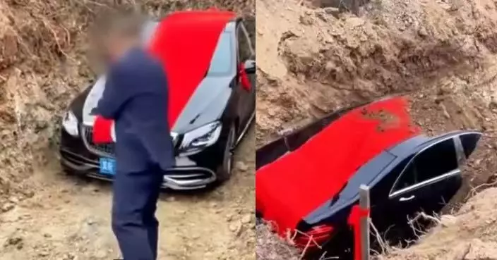 遼寧迷信男祭祀中擅自換墓碑 更埋平治車「入土陪葬」涉違法遭查