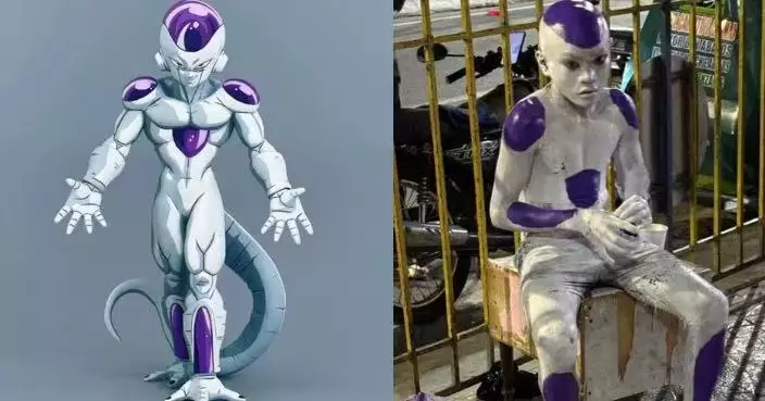 菲男童Cosplay《龍珠》菲利 母用乳膠漆幫「上妝」洗唔甩 網笑：要召喚神龍？