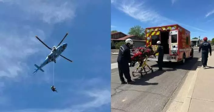 慘遭蜂群螫逾百次無法下山 美國登山客獲消防出動直升機吊掛救出送院