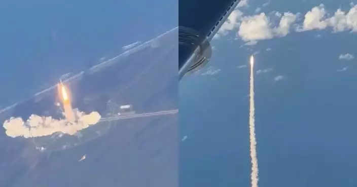 航班乘客機窗直擊「 阿爾忒彌斯2號升空」似咫尺之遙 震撼畫面曝光