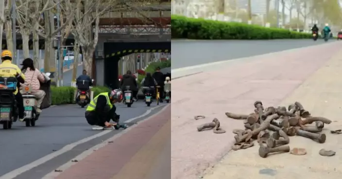 曾目睹長者被地釘絆倒 山東漢自費買角磨機化身「拔釘俠」義務清地釘