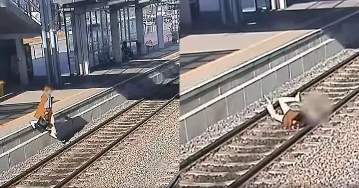 波蘭女掛住傾電話意外墮落路軌 列車駛至前驚險自行爬返無大礙