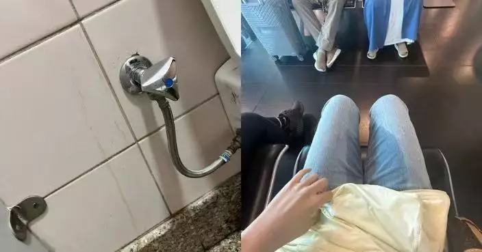 埃及機場如廁誤踩1水掣 內地女遊客遭強力水流噴濕 真正用途曝光