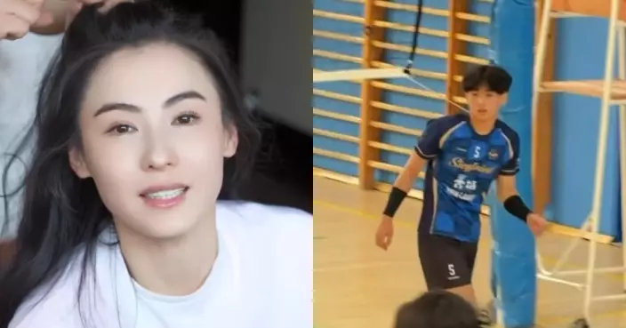 張柏芝飛西班牙撐二仔打排球 Quintus爆發力驚人被讚男版張柏芝