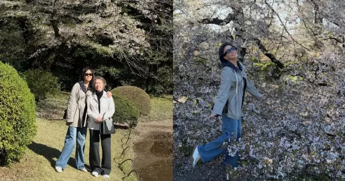 劉嘉玲攜家人外遊享受溫馨家庭時光 金像影后被美景吸引迷失櫻海中