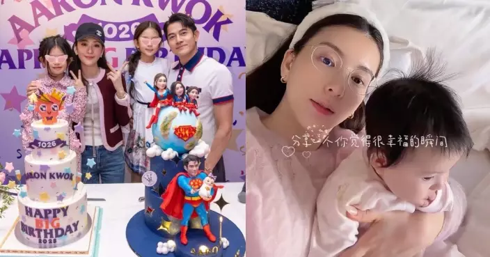 方媛晒「帶娃日常」曝光「三寶」側面 眼仔睩睩啜手指萌爆