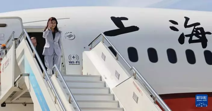 鄭麗文抵滬展開「和平之旅」 中央台辦主任宋濤接機