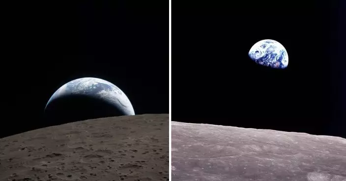 阿提米絲2號拍攝「地球落」 呼應阿波羅8號經典照片「地球升」