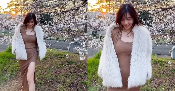 前TVB新聞女神陳嘉倩賞櫻晒身材 腹部微隆惹大肚疑雲 本尊幽默回應