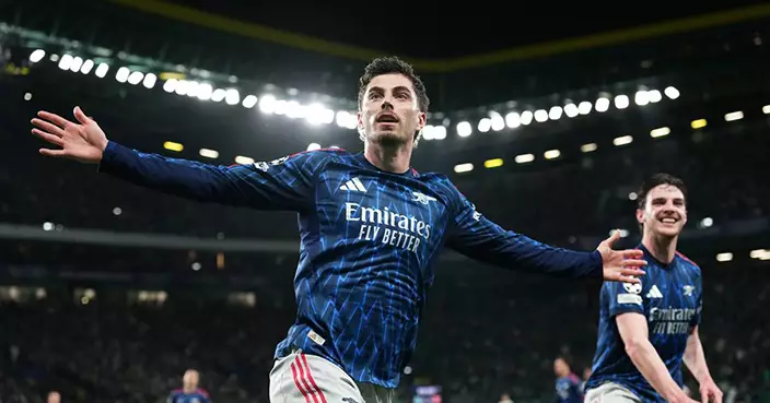 阿仙奴歐聯八強首回合險勝士砵亭 夏維斯補時建功奠勝