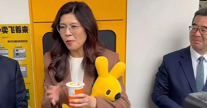 鄭麗文上海體驗無人機外賣 讚低空經濟盼將美團帶回台灣