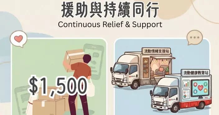 大埔火災｜紅十字會每戶派1500元　支援宏福苑居民上樓執拾及搬運開支