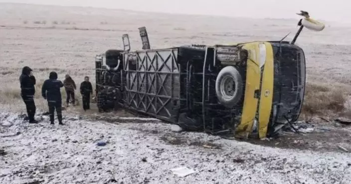 俄羅斯遠東載40中國公民大巴翻車 當中至少兩死10傷