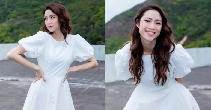 劉穎鏇仙氣白裙晒甜美笑容 網民激讚：係公主降落凡間