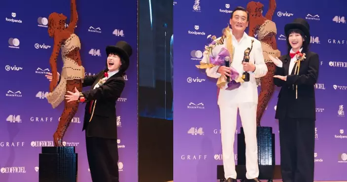 阿正化身「無雙表姐」玩轉金像獎 復刻《家有囍事》造型向港產片致敬