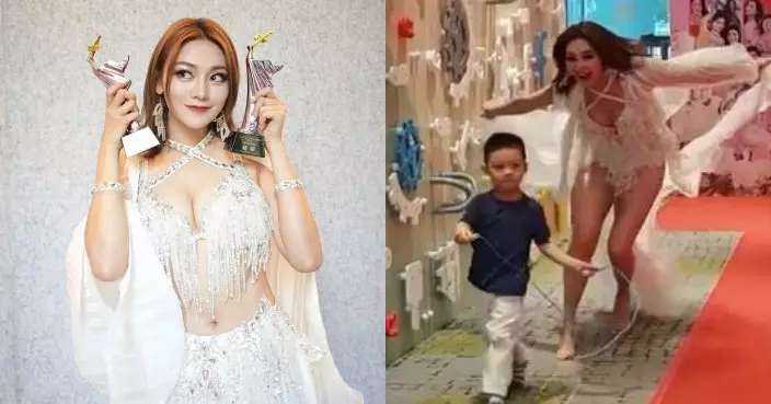 關嘉敏肚皮舞雙冠軍秒變「恐怖姐姐」 濃妝轉身嚇到細路仔狂奔