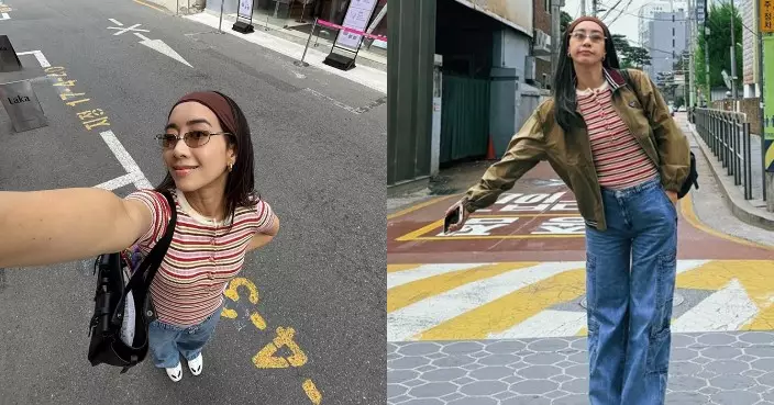 吳雨霏撇低老公仔女 孖閨蜜遊韓少女味大爆發