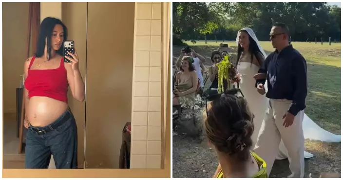 姜一郎宣布懷孕姜文榮升外公　混血索女晒巨肚去年嫁外籍攝影師