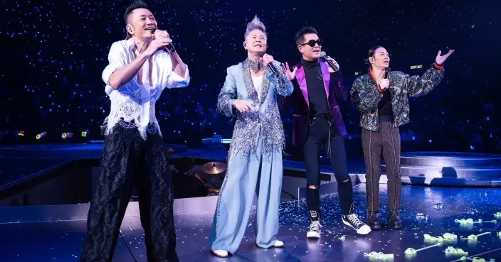 THREE IN LOVE演唱會2026｜草蜢挑機古天樂清唱《原諒我是我》 送工業眼罩