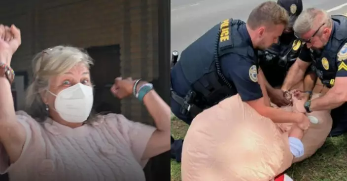 美國老婦穿7呎充氣陰莖裝示威被捕！　法官：警察抓得合理但無罪釋放