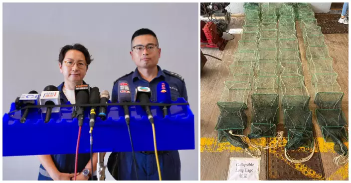 水警漁護署聯合打擊非法捕魚  拘15男女檢拖網蛇籠等工具