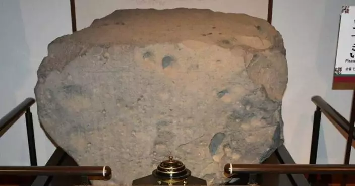 日本國寶「佛足石」遭潑油！警調閉路電視緝兇