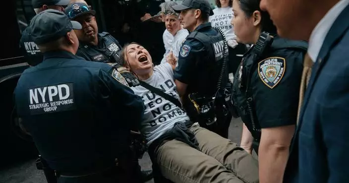 近百示威者紐約被捕 促舒默吉利布蘭德阻售以色列炸彈