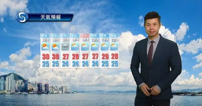 天氣 | 天文台：大致多雲有幾陣驟雨 最高氣溫約30度