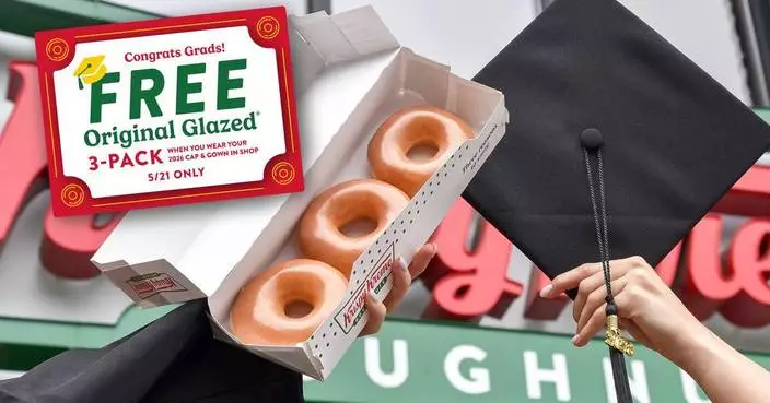 美國Krispy Kreme慶祝2026畢業生 免費送出甜甜圈