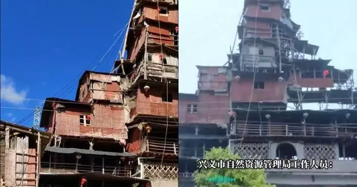 貴州男將祖宅加蓋成10層「天空之城」成網紅打卡點 因違建遭拆化為斷垣殘壁
