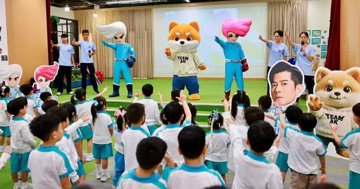 禁毒大使Bobo首度出動 與冬冬希希為幼稚園小朋友上「聽我講一齊企硬BB班」