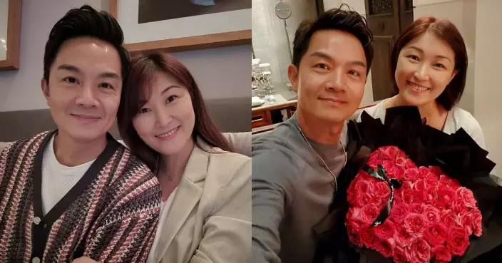 孖陳琪慶祝結婚17周年 胡諾言送大束紅玫瑰冧愛妻sweet爆