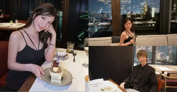 陳嘉倩與日籍老公慶祝結婚一周年 望住東京鐵塔撐檯腳好浪漫