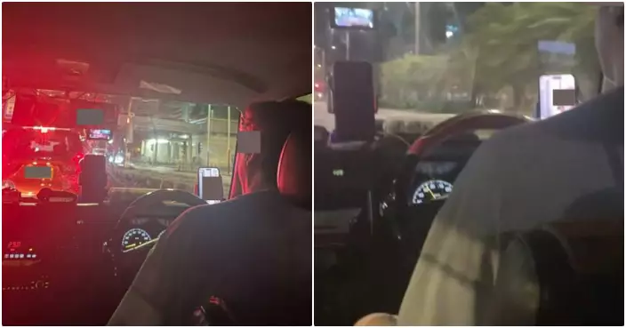 的士司機駕駛時狂睇抖音直播　雙手離軚盤僅踩油嚇親女乘客