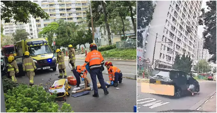 屯門私家車撞欄車cam揭男子半身「掛」車門 司機棄車遺逾200電子煙彈及牛肉刀