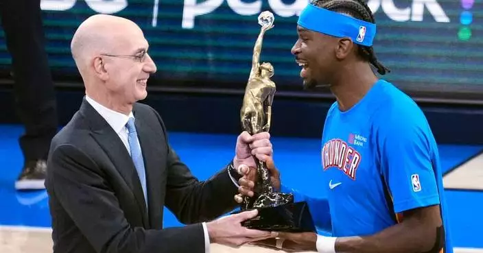 沙伊·吉爾吉斯-亞歷山大獲頒最有價值球員獎盃 連續兩季獲選NBA最有價值球員