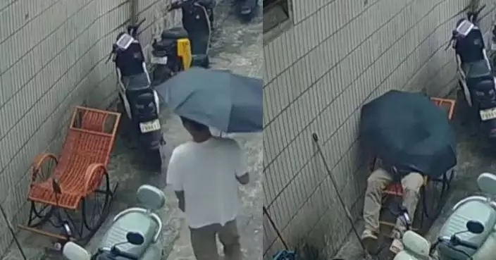 疑不適坐路邊搖椅休息 內地男數小時後無生命體徵 最後畫面曝光惹網民唏噓